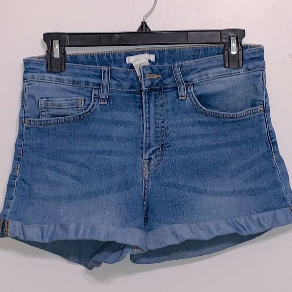 H&M | Women’s Stretchy Denim Blue Jeans Summer Shorts Size 4 - Picture 1 of 10